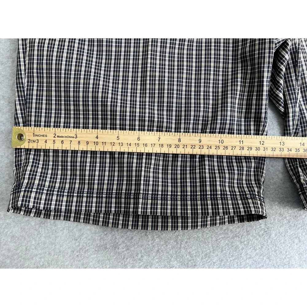 Adidas Golf Men's Lightweight Plaid Golf Shorts Size 34 Flat Front Black Khaki